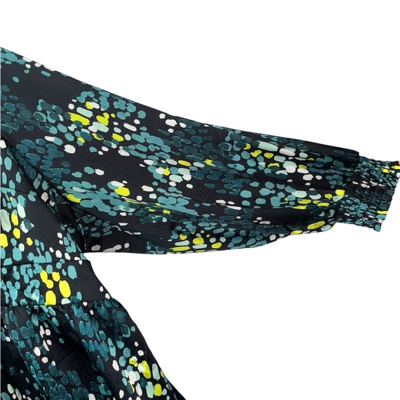 Torrid Satin Surplice Tie Cut Out Back Long Sleeve Blouse - Picture 7 of 8